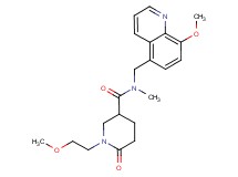 1-(2-methoxyethyl)-N-[(8-methoxy-5-quinolinyl)methyl]-N-methyl-6-oxo-3-piperidinecarboxamide