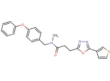 N-methyl-N-(4-phenoxybenzyl)-3-[5-(3-thienyl)-1,3,4-oxadiazol-2-yl]propanamide