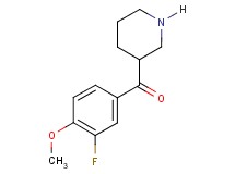 (3-fluoro-4-methoxyphenyl)(3-piperidinyl)methanone hydrochloride