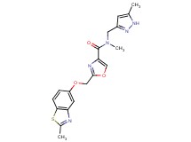 N-methyl-2-{[(2-methyl-1,3-benzothiazol-5-yl)oxy]methyl}-N-[(5-methyl-1H-pyrazol-3-yl)methyl]-1,3-oxazole-4-carboxamide