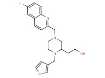 2-[4-[(6-fluoro-2-quinolinyl)methyl]-1-(3-thienylmethyl)-2-piperazinyl]ethanol