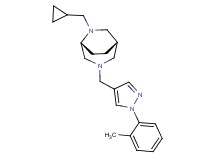 (1S*,5R*)-6-(cyclopropylmethyl)-3-{[1-(2-methylphenyl)-1H-pyrazol-4-yl]methyl}-3,6-diazabicyclo[3.2.2]nonane