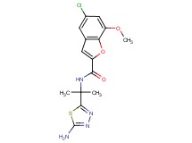N-[1-(5-amino-1,3,4-thiadiazol-2-yl)-1-methylethyl]-5-chloro-7-methoxy-1-benzofuran-2-carboxamide