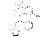 2-methyl-5-(methylsulfonyl)-N-[1-phenyl-2-(1H-pyrazol-1-yl)ethyl]pyrimidin-4-amine