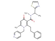N,6-dimethyl-4-oxo-2-(2-phenylethyl)-1-(4-pyridinylmethyl)-N-[1-(1,3-thiazol-2-yl)ethyl]-1,4-dihydro-3-pyridinecarboxamide