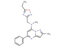 N-[(5-ethyl-1,2,4-oxadiazol-3-yl)methyl]-N,2-dimethyl-5-phenylpyrazolo[1,5-a]pyrimidin-7-amine