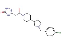 5-(2-{4-[1-(4-chlorobenzyl)-3-pyrrolidinyl]-1-piperidinyl}-2-oxoethyl)-2,4-dihydro-3H-1,2,4-triazol-3-one