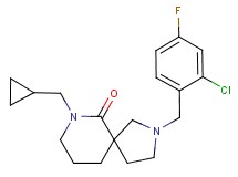 2-(2-chloro-4-fluorobenzyl)-7-(cyclopropylmethyl)-2,7-diazaspiro[4.5]decan-6-one