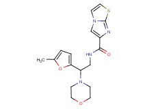 N-[2-(5-methyl-2-furyl)-2-(4-morpholinyl)ethyl]imidazo[2,1-b][1,3]thiazole-6-carboxamide