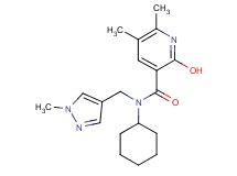 N-cyclohexyl-2-hydroxy-5,6-dimethyl-N-[(1-methyl-1H-pyrazol-4-yl)methyl]nicotinamide
