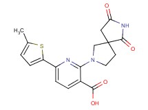 2-(6,8-dioxo-2,7-diazaspiro[4.4]non-2-yl)-6-(5-methyl-2-thienyl)nicotinic acid