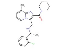 1-(2-chlorophenyl)-N-{[8-methyl-2-(1-piperidinylcarbonyl)imidazo[1,2-a]pyridin-3-yl]methyl}ethanamine