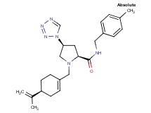 (4S)-1-{[(4S)-4-isopropenyl-1-cyclohexen-1-yl]methyl}-N-(4-methylbenzyl)-4-(1H-tetrazol-1-yl)-L-prolinamide