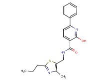 2-hydroxy-N-[(4-methyl-2-propyl-1,3-thiazol-5-yl)methyl]-6-phenylnicotinamide