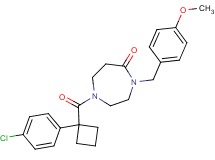 1-{[1-(4-chlorophenyl)cyclobutyl]carbonyl}-4-(4-methoxybenzyl)-1,4-diazepan-5-one