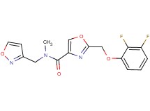 2-[(2,3-difluorophenoxy)methyl]-N-(3-isoxazolylmethyl)-N-methyl-1,3-oxazole-4-carboxamide