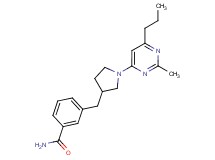 3-{[1-(2-methyl-6-propyl-4-pyrimidinyl)-3-pyrrolidinyl]methyl}benzamide
