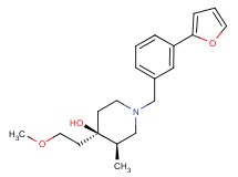 (3R*,4R*)-1-[3-(2-furyl)benzyl]-4-(2-methoxyethyl)-3-methylpiperidin-4-ol