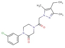 1-(3-chlorophenyl)-4-[(4-ethyl-3,5-dimethyl-1H-pyrazol-1-yl)acetyl]-2-piperazinone