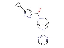 (1S*,5R*)-6-[(3-cyclopropyl-1H-pyrazol-5-yl)carbonyl]-3-(2-pyrimidinyl)-3,6-diazabicyclo[3.2.2]nonane