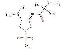 N-[(3R*,4S*)-4-isopropyl-1-(methylsulfonyl)-3-pyrrolidinyl]-2-methoxy-2-methylpropanamide