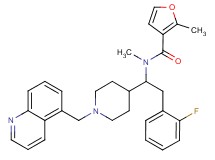 N-{2-(2-fluorophenyl)-1-[1-(5-quinolinylmethyl)-4-piperidinyl]ethyl}-N,2-dimethyl-3-furamide