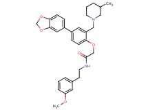 2-{4-(1,3-benzodioxol-5-yl)-2-[(3-methyl-1-piperidinyl)methyl]phenoxy}-N-[2-(3-methoxyphenyl)ethyl]acetamide