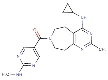 N-cyclopropyl-2-methyl-7-{[2-(methylamino)pyrimidin-5-yl]carbonyl}-6,7,8,9-tetrahydro-5H-pyrimido[4,5-d]azepin-4-amine