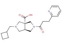 (3aR*,6aR*)-2-(cyclobutylmethyl)-5-[3-(2-pyridinyl)propanoyl]hexahydropyrrolo[3,4-c]pyrrole-3a(1H)-carboxylic acid