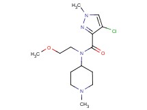 4-chloro-N-(2-methoxyethyl)-1-methyl-N-(1-methylpiperidin-4-yl)-1H-pyrazole-3-carboxamide