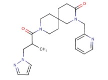 9-[2-methyl-3-(1H-pyrazol-1-yl)propanoyl]-2-(pyridin-2-ylmethyl)-2,9-diazaspiro[5.5]undecan-3-one