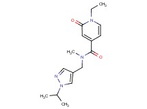 1-ethyl-N-[(1-isopropyl-1H-pyrazol-4-yl)methyl]-N-methyl-2-oxo-1,2-dihydropyridine-4-carboxamide