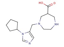 1-[(1-cyclopentyl-1H-imidazol-5-yl)methyl]-1,4-diazepane-6-carboxylic acid