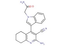 2-[3-(2-amino-3-cyano-5,6,7,8-tetrahydroquinolin-4-yl)-1H-indol-1-yl]acetamide