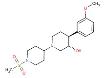 (3S*,4S*)-4-(3-methoxyphenyl)-1'-(methylsulfonyl)-1,4'-bipiperidin-3-ol