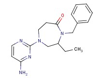 1-(4-aminopyrimidin-2-yl)-4-benzyl-3-ethyl-1,4-diazepan-5-one