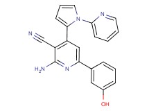 2-amino-6-(3-hydroxyphenyl)-4-(1-pyridin-2-yl-1H-pyrrol-2-yl)nicotinonitrile