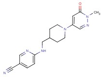6-({[1-(1-methyl-6-oxo-1,6-dihydro-4-pyridazinyl)-4-piperidinyl]methyl}amino)nicotinonitrile
