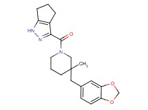 3-{[3-(1,3-benzodioxol-5-ylmethyl)-3-methylpiperidin-1-yl]carbonyl}-1,4,5,6-tetrahydrocyclopenta[c]pyrazole