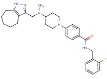 N-(2-fluorobenzyl)-4-{4-[(1,4,5,6,7,8-hexahydrocyclohepta[c]pyrazol-3-ylmethyl)(methyl)amino]-1-piperidinyl}benzamide