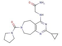 N~2~-[2-cyclopropyl-7-(pyrrolidin-1-ylcarbonyl)-6,7,8,9-tetrahydro-5H-pyrimido[4,5-d]azepin-4-yl]glycinamide