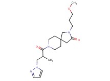 2-(3-methoxypropyl)-8-[2-methyl-3-(1H-pyrazol-1-yl)propanoyl]-2,8-diazaspiro[4.5]decan-3-one