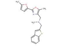 (1-benzothien-2-ylmethyl)methyl{[5-methyl-2-(5-methyl-2-furyl)-1,3-oxazol-4-yl]methyl}amine