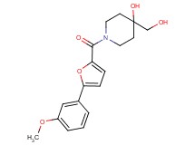 4-(hydroxymethyl)-1-[5-(3-methoxyphenyl)-2-furoyl]piperidin-4-ol