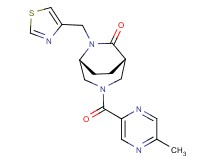(1S*,5R*)-3-[(5-methylpyrazin-2-yl)carbonyl]-6-(1,3-thiazol-4-ylmethyl)-3,6-diazabicyclo[3.2.2]nonan-7-one