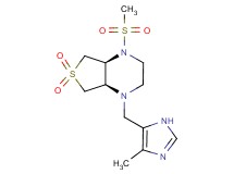 (4aS*,7aR*)-1-[(4-methyl-1H-imidazol-5-yl)methyl]-4-(methylsulfonyl)octahydrothieno[3,4-b]pyrazine 6,6-dioxide