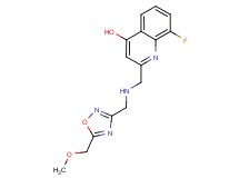 8-fluoro-2-[({[5-(methoxymethyl)-1,2,4-oxadiazol-3-yl]methyl}amino)methyl]quinolin-4-ol