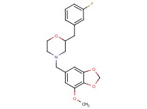 2-(3-fluorobenzyl)-4-[(7-methoxy-1,3-benzodioxol-5-yl)methyl]morpholine