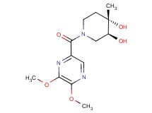 (3S*,4S*)-1-[(5,6-dimethoxypyrazin-2-yl)carbonyl]-4-methylpiperidine-3,4-diol