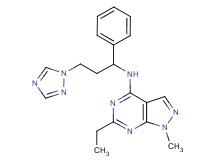 6-ethyl-1-methyl-N-[1-phenyl-3-(1H-1,2,4-triazol-1-yl)propyl]-1H-pyrazolo[3,4-d]pyrimidin-4-amine
